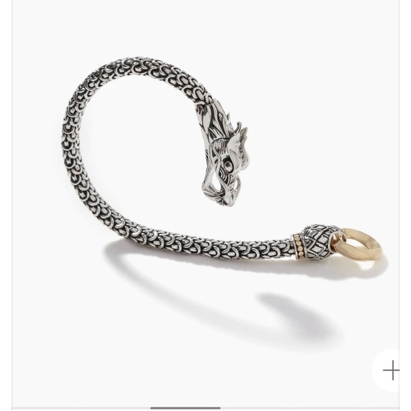 John Hardy dragon naga bracelet 18k gold & sterling silver authentic - Picture 9 of 11